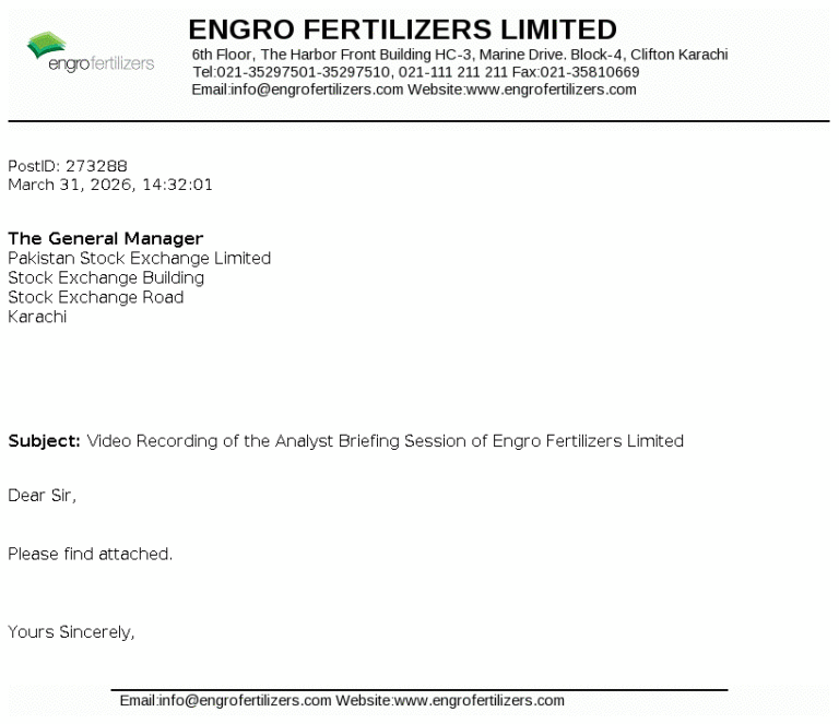 EFERT Stock Analysis