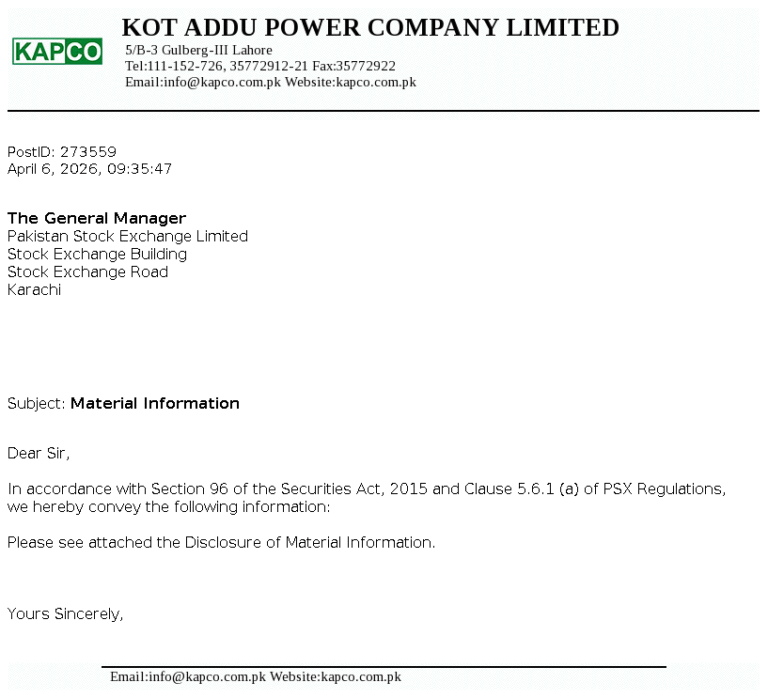KAPCO Stock Analysis