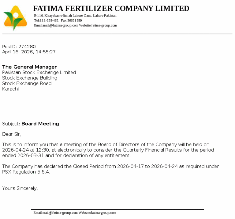 FATIMA Stock Analysis