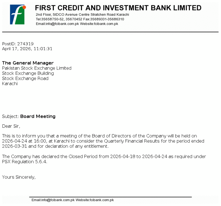 FCIBL Stock Analysis