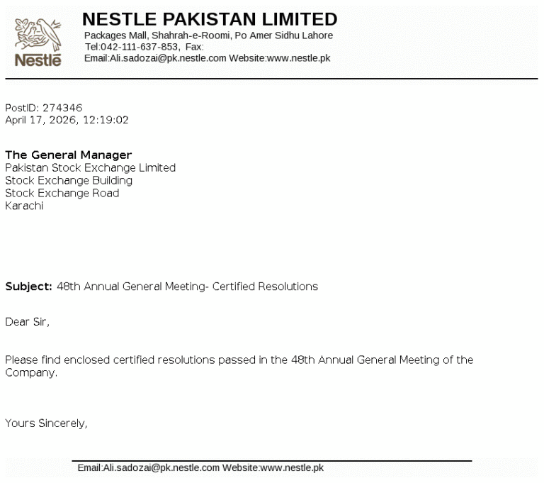 NESTLE Stock Analysis