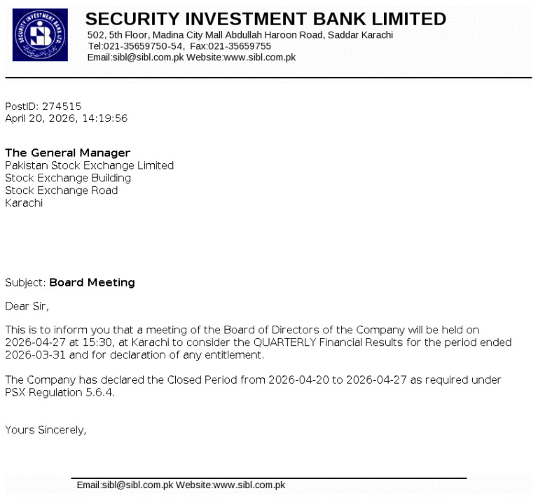 SIBL Stock Analysis